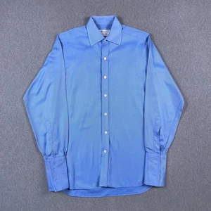 Turnbull &d Asser Shirt Mens Size 15 / 38 Cotton Blue Striped French Cuff - Picture 1 of 10