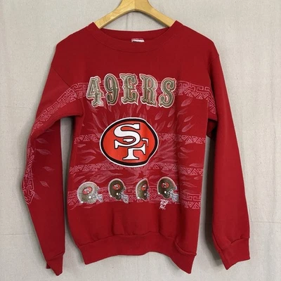 Sudadera De Colección San Francisco 49ers Tultex Hombres Años 90 NFL Fútbol Talla M Deportes Foto 1 de 4