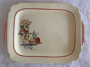 Vintage Deco Era Homer Laughlin Mexicana Hacienda 12 x 9 Platter - Picture 1 of 10