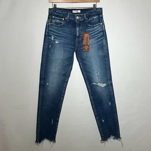 Moussy Vintage Tapered Hem Mid Rise Skinny Jeans Größe 27 UVP $ 360 Tokyo Neu mit Etikett - Bild 1 von 13
