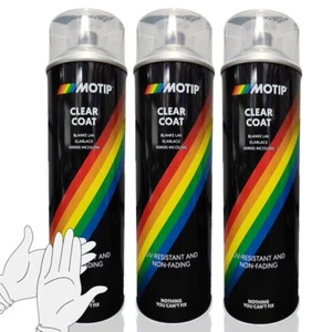 3 x MOTIP Auto, Metall, Kunststoff, Glas GLÄNZEND Klarlack Spray Aerosol 500ml +Gl - Bild 1 von 6