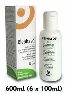 PACK de 6 lociones Blephasol 600 ml (botella de 6 x 100 ml) para Blefaritis Spectrum Thea - Imagen 1 de 6