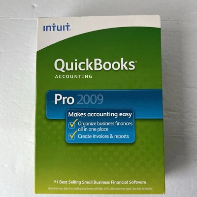 Intuit Quickbooks Accounting Desktop Pro 2009 for PC Window XP  ~ NEW / SEALED! - Image 1 of 4