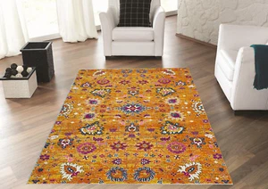 Babylon 210 Rust Oriental Modern Rug Large Floor Mat Carpet *FREE DELIVERY* - Picture 1 of 10
