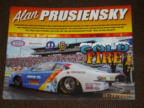 2019 ALAN PRUSIENSKY COLD FIRE PRO STOCK NHRA POSTCARD Cover
