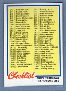 1978 Topps Commons EX-MT NM 200-299 Set Builder You Pick BL02