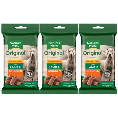 Natures Menu Dog Treats BULK BUY 1 3 9 or 12 Packs Chicken, Lamb & Chicken Puppy - Image 1 of 4