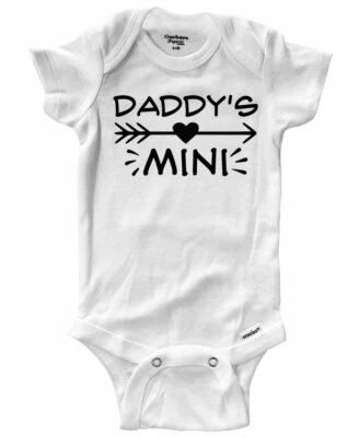 Infant Baby Bodysuit One-Piece Clothes gift Daddys mini me Daddys Little Friends - Image 1 of 3