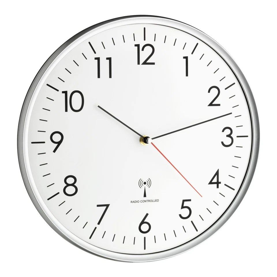 Funk-Wanduhr Kunststoff 33cm - Bild 1 von 1
