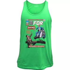 Vintage Roosevelt Comic Graphic Tank Top - Picture 1 of 6