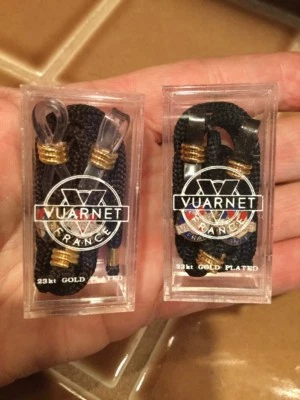 2 NOS De Colección VUARNET Negro Marrón Gafas de Sol Gafas de Lectura Ojos Cordones de Retención Foto 1 de 4