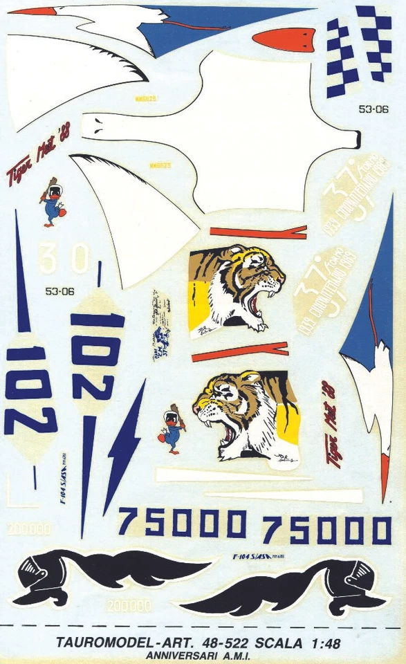 TAURO MODEL TM48/522 ANNIVERSARI A.M.I. F 104 TIGER MEET - CICOGNA 37° - RIMINI - Immagine 1 di 1