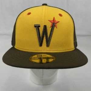 New Era x Hat Club 59Fifty PADRES WASHINGTON STARS Demo Brown FITTED HAT 7 1/4" - Picture 1 of 5