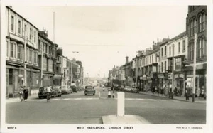 REAL PHOTO POSTCARD CHURCH STREET, WEST HARTLEPOOL, COUNTY DURHAM, MASONS ALPHA - Picture 1 of 2