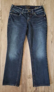 Silver Jeans Suki Capri Jeans Size 28 Whiskers Stretch - Picture 1 of 3