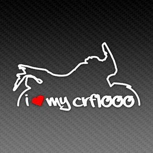 CRF1000 Africa Twin Love Silhouette Motorrad Aufkleber Vinyl 15x8cm - Bild 1 von 3