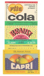 afG DDR-Etiketten Limonade/ Cola - Altenburg - ALTENBURGER BRAUEREI/ GK Leipzig - Bild 1 von 2