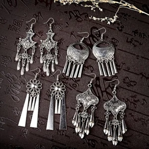 New Bohemia Ethnic Hook Multi-style Flower Women Long Tassel Earring Gypsy Style - Picture 1 of 36