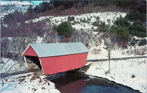 Postal puente cubierto East Bethel Vermont 45084-B sin publicar - Imagen 1 de 2