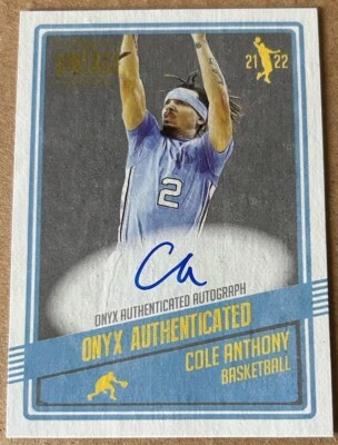 COLE ANTHONY 2021-22 ONYX VINTAGE AUTOGRAPH #VACA # to 50  NM-MT Condition - Image 1 of 2