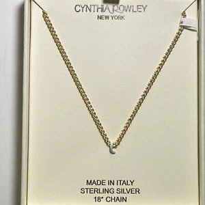 Cynthia Rowley Goldkette Made in Italy Sterlingsilber 18" Kette NEU - Bild 1 von 3