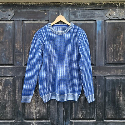 Sweater 100% Wool NEW Swedish Norwegian Fisherman Men Crew-Neck jumper pullover - Image 1 of 4