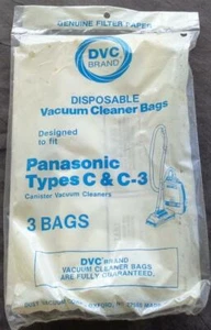 Package of 3 DVC Brand Disposable Vacuum Cleaner Bags - BRAND NEW - For Canister - Picture 1 of 1