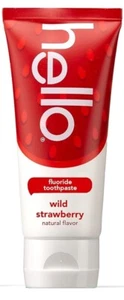 Hello Kids Toothpaste Wild Strawberry  4.2oz 3-Pack Vegan Gluten Free 2+ - Picture 1 of 4