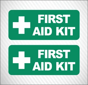 2X Kit de Primeros Auxilios Pegatinas Vinilo Calcomanía Autoadhesiva Emergencia Medi Kit de Rescate - Imagen 1 de 1