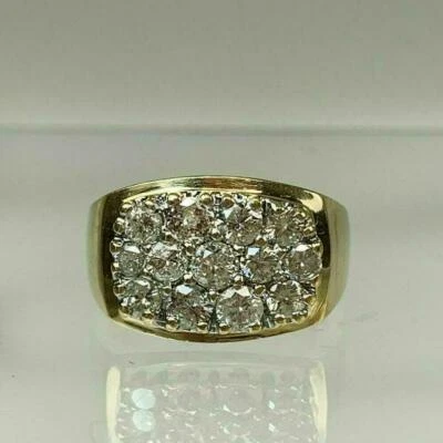 Anillo meñique banda diamante simulado corte redondo de 2,80 quilates chapado en oro 925 Foto 1 de 3