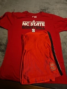 nc state wolfpack Basketball T Shirt And Shorts Combo Both Size Large - Picture 1 of 1