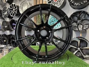 4X18 inch 5x114.3 OZ Ultraleggera Style Black Wheels: Fits For Lexus Mazda Honda - Picture 1 of 14