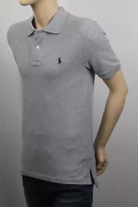 Camicia Ralph Lauren bambino grigia maglia manica corta blu navy pony nuova con etichetta - Foto 1 di 1