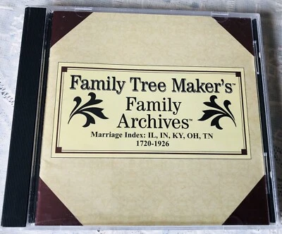 CD Family Tree Maker’s Family Archives Marriage Index: IL IN KY OH TN 1720-1926 - Image 1 of 4