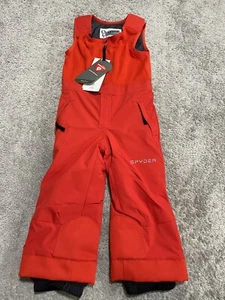 Pantalones de esquí SPYDER Mini Expedition para niños pequeños Red Bib aislados para nieve talla 4 $139 - Imagen 1 de 18
