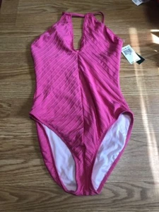 NWT Woman's Pink Ralph Lauren Swimsuit Size 10 - Picture 1 of 5