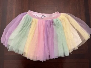 Girls Rainbow Tutu Shirt Rare Editions Girls Skirt Size 8 - Picture 1 of 9