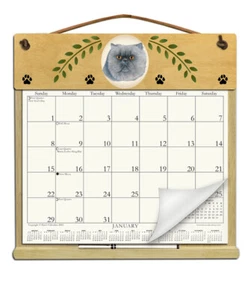 PERSIAN CAT CALENDAR HOLDER - REFILLABLE EVERY YEAR! - Picture 1 of 1