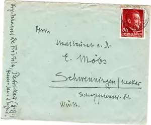 DR/GG Brief PETRIKAU-SCHWENNINGEN mit 78 Ef; 6 - 5 - 43 - Bild 1 von 1