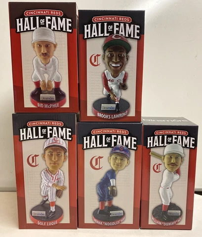 2021 Cincinnati Reds HOF Hall Of Fame 5-Piece Bobblehead Set, New Cover