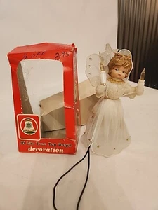 Vintage Tree Top Angel Light Electric Lite Up Plastic Head Commadore Hong Kong - Picture 1 of 7