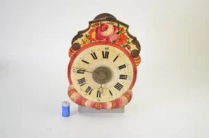 Wecker Stollen Schwarzwälder Lackschilderuhr 1860 Holzgespindelt 1gud7 - Bild 1 von 6