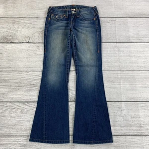 True Religion Johnny Big T bestickte Jeans Damen Gr. 26 Boho Hippie Denim NEU - Bild 1 von 18
