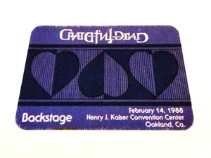 Grateful Dead Backstage Pass Valentines Day Heart Love Oakland 2/14/88 2/14/1988 - Picture 1 of 12