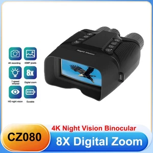 CZ080 Night Vision Binoculars Goggles HD IR 4K 8X Digital Zoom Hunting Wildlife - Picture 1 of 16