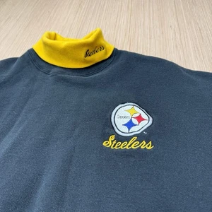 Pullover Vintage Línea Tiza Pittsburgh Steelers Bordado Cuello Tortuga Talla L - Imagen 1 de 8
