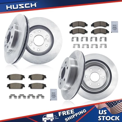 Front Rear Brake Disc Rotors and Ceramic Pads Kit for Chevrolet Suburban Tahoe - Image 1 of 4