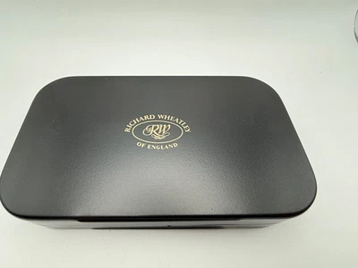 Caixa de mosca Richard Wheatley Inglaterra 6”x3,5” alumínio vintage estojo de pesca com mosca - Imagem 1 de 4