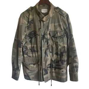 Club Monaco Womens Camo Utility Jacket Army Green Gorpcore Camping Hiking Coat - Picture 1 of 16