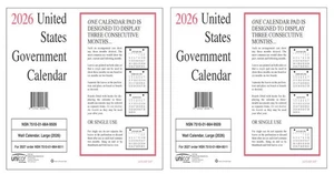 Unicor 2026 Fed Wandkalender, Menge = 2, einzeln, 3 Monate, Julian, Feiertage - Bild 1 von 2